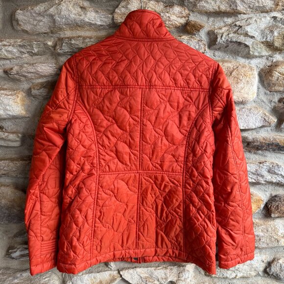 LANDS’ END Women's Burnt Orange Quilted Lightweight Jacket Coat X-Small XS (2-4) - Picture 8 of 16